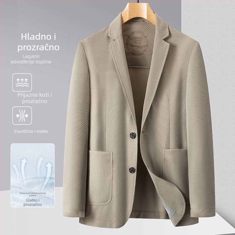 Muško pleteno sako, ležerni kroj, lagano za proljeće i ljeto