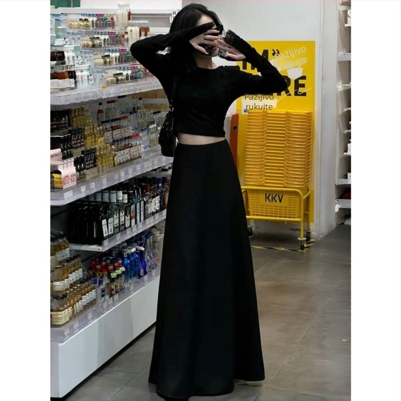 Ljetna žena duga A-linijska suknja s visokim strukom – casual i elegantan stil