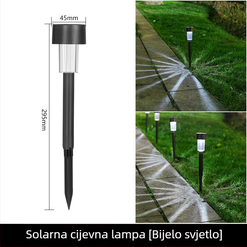 Solarna štapić lampica za vanjsku uporabu, vodootporna vrtna zemljana svjetiljka, LED cijevno noćno svjetlo