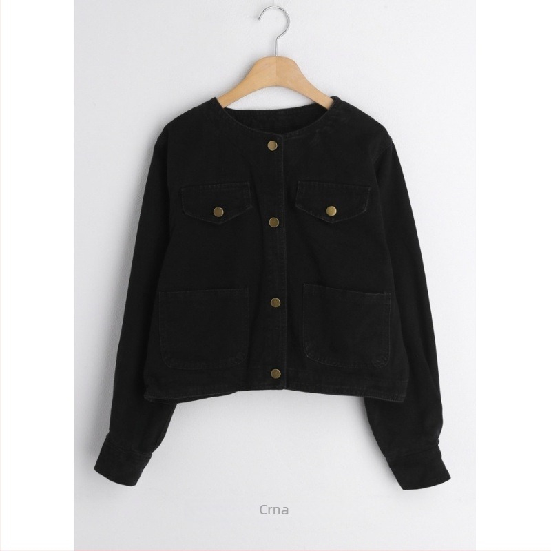 Ženska cropped traper jakna u korejskom stilu – jesen, casual, svestran stil