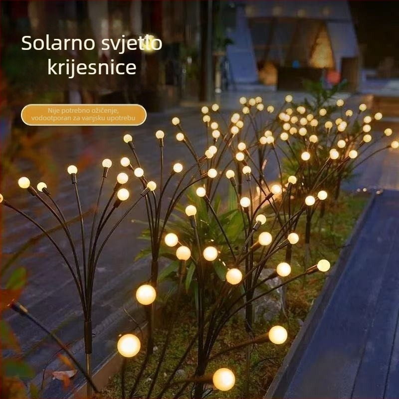 Solarna LED vijaća svjetla u obliku vatrenih kukaca za vrt, travnjak i dvorište (6/8/10 žarulja)