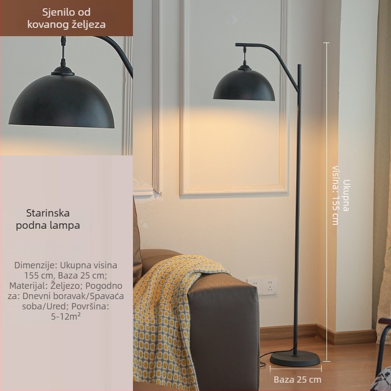 Matirana podna lampa u kineskom stilu s staklenim sjenilom, pogodna za spavaću sobu i dnevni boravak, dekorativna čajna soba estetika