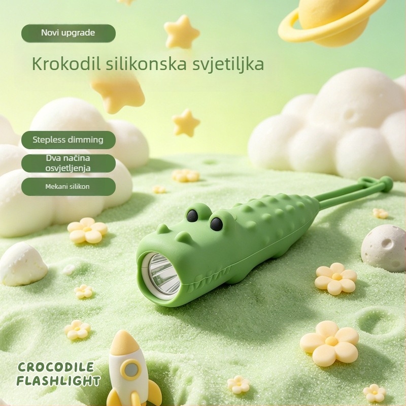 Silikonska lampica s motivom životinje, USB punjenje, neprekidna regulacija svjetline, mini noćna svjetiljka za dom, prijenosna LED lampica za djecu