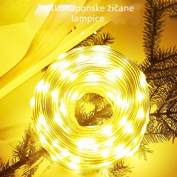 LED niskonaponske nizne svjetiljke, ambijentalno osvjetljenje, za unutarnju i vanjsku upotrebu, vodootporne, višebojne ukrasne lampe za vrt