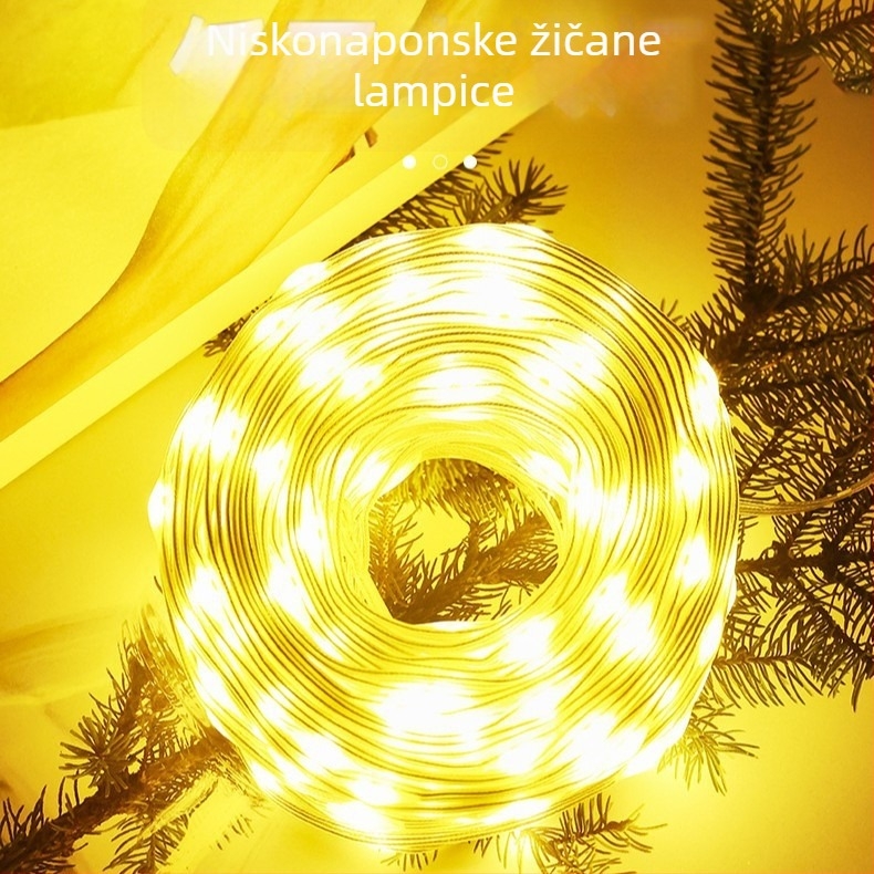 LED niskonaponske nizne svjetiljke, ambijentalno osvjetljenje, za unutarnju i vanjsku upotrebu, vodootporne, višebojne ukrasne lampe za vrt
