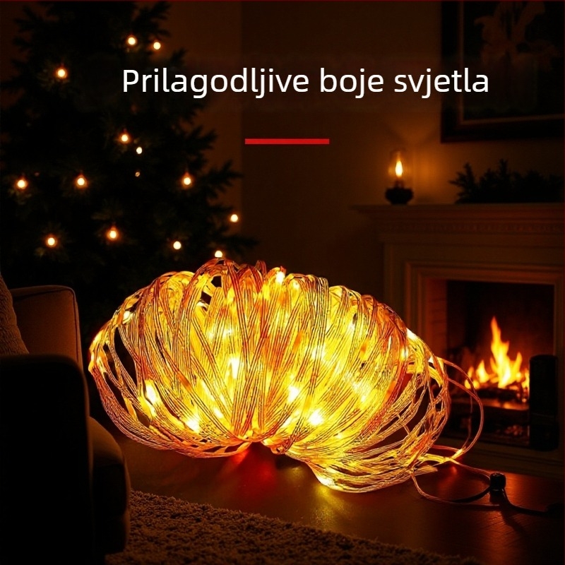 LED niskonaponske nizne svjetiljke, ambijentalno osvjetljenje, za unutarnju i vanjsku upotrebu, vodootporne, višebojne ukrasne lampe za vrt