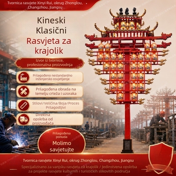 LED rasvjeta krajolika, antikni osmerokutni lampion, ulična rasvjeta za turističke atrakcije i kulturni turizam