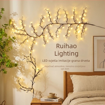 LED vinove lampice s 144 LED diode, grančaste svjetiljke, efekt zvjezdane noći, zidna dekoracija, ambijentalno osvjetljenje sobe