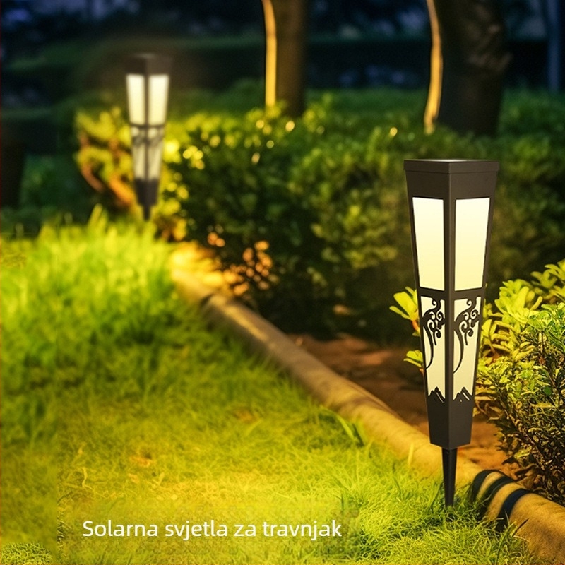 Solarsko zidno svjetlo za vanjski vrt, moderni stil vile, IP55 vodootporno, ABS kućište