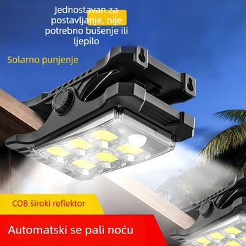Solarsko vanjsko svjetlo s detektom pokreta, vodootporno zidno svjetlo za vrt i ogradu