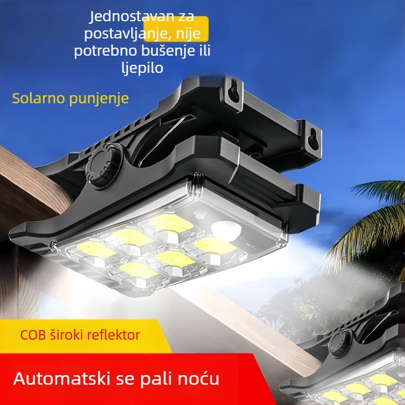 Solarsko vanjsko svjetlo s detektom pokreta, vodootporno zidno svjetlo za vrt i ogradu