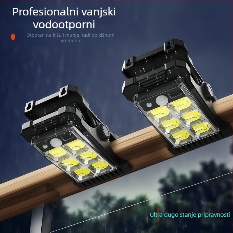 Solarsko vanjsko svjetlo s detektom pokreta, vodootporno zidno svjetlo za vrt i ogradu