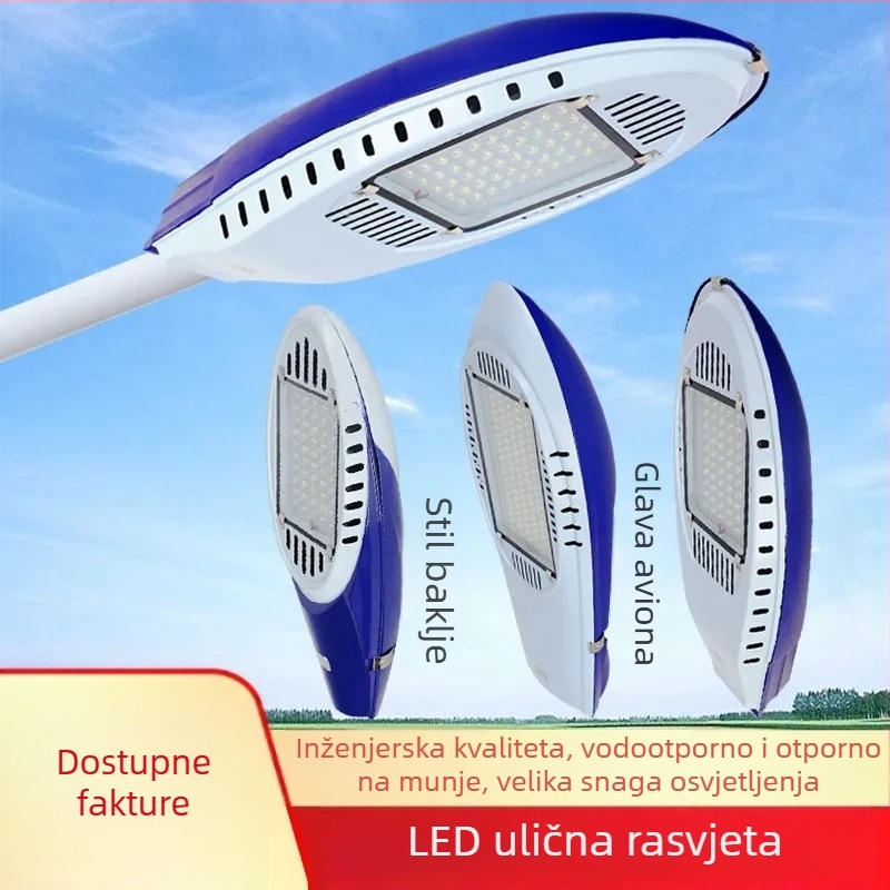 LED glava ulične rasvjete, 40W, vanjska vodootpornost, solarno napajanje, integrirani stup