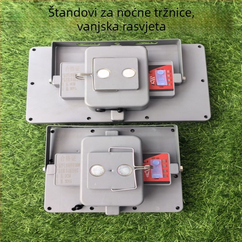 Prijenosna punjiva LED lampa za kampiranje i vanjsko osvjetljenje štandova noćne tržnice, jaka svjetlost i dugotrajna baterija