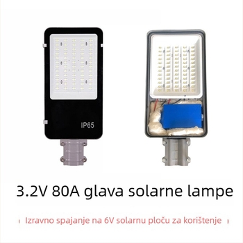 12V solarna ulicna svjetiljka s baterijom, 60W, pribor za popravak i montažu, vodootporna vanjska rasvjeta za kućnu upotrebu