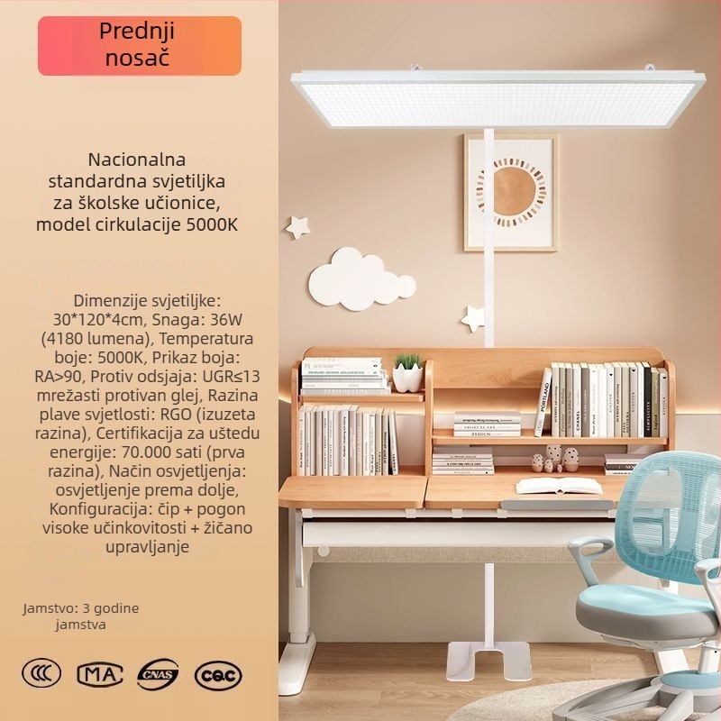 LED stolna lampa na stalku za učenike, zaštita očiju, škole i edukacijski centri, s prilagodljivom svjetlinom