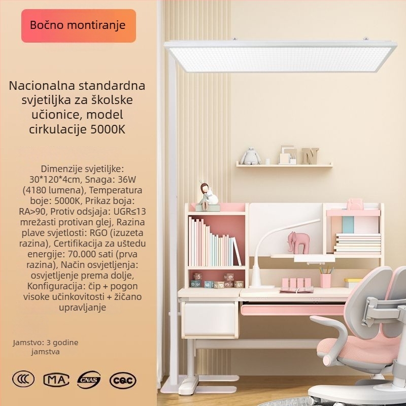 LED stolna lampa na stalku za učenike, zaštita očiju, škole i edukacijski centri, s prilagodljivom svjetlinom