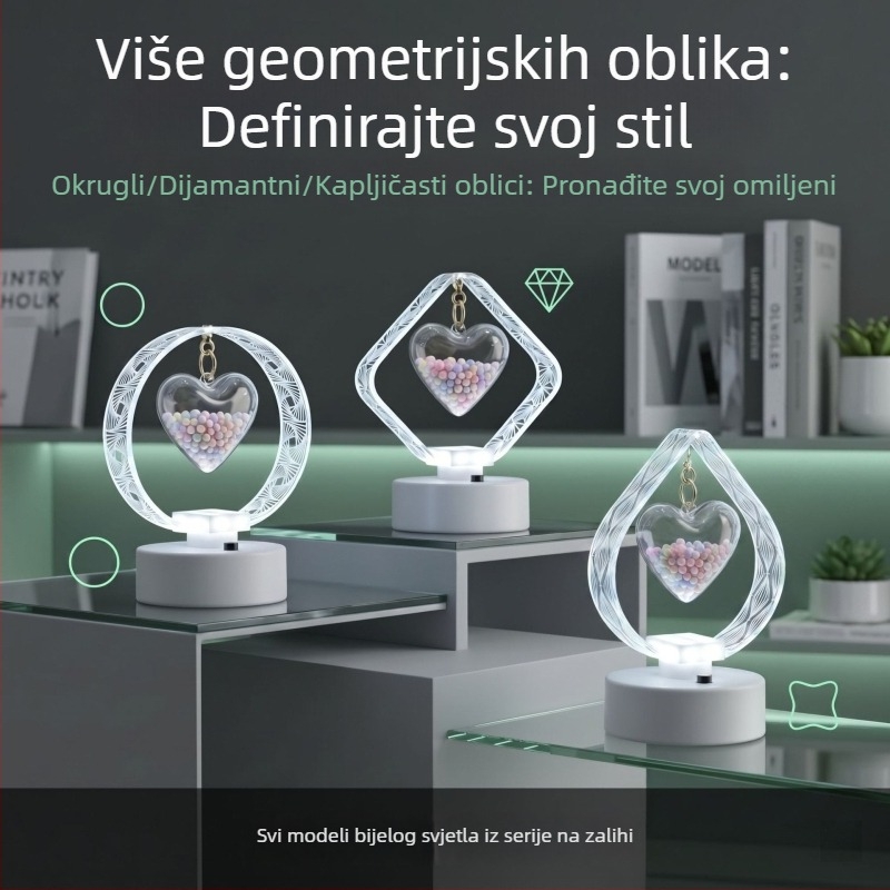 Akrilna noćna svjetiljka za spavaću sobu, mini stolna svjetiljka, rasvjeta za zabave, poklon za rođendan, dekoracija na stolu