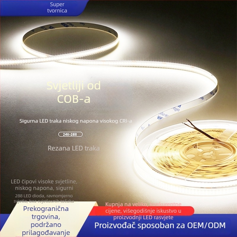 24V COB LED traka, dimabilna, samoljepljiva