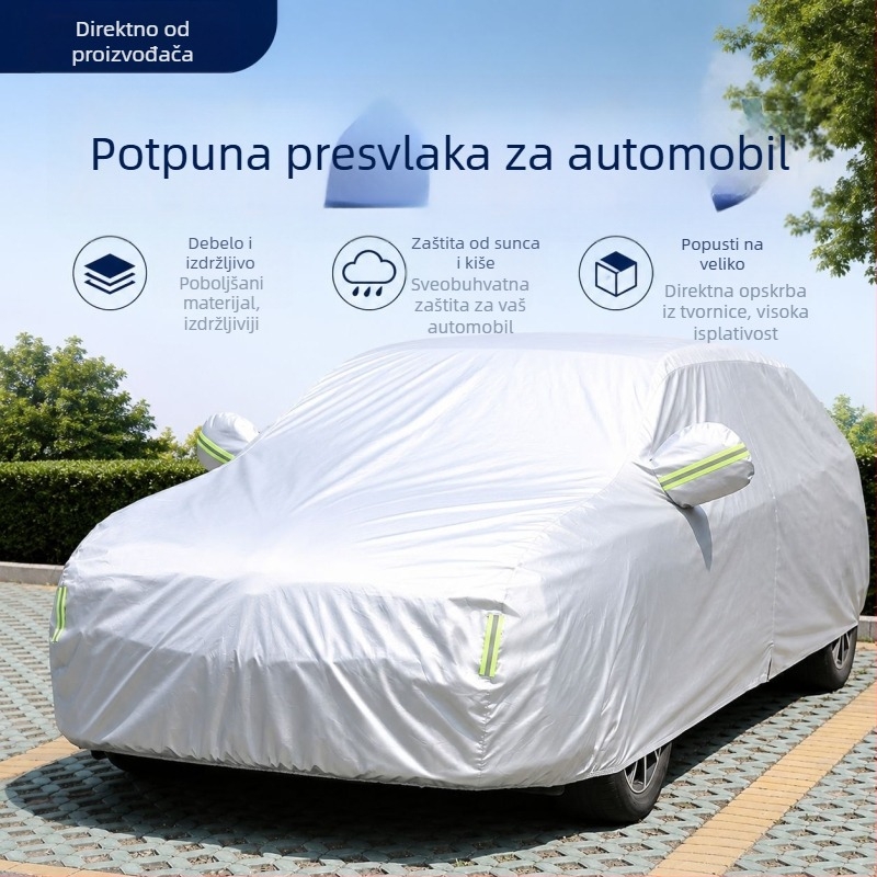 Navlaka za automobil od Oxford tkanine, potpuno pokrivanje, za sve sezone, toplinska izolacija i zaštita od sunca, zaštita od prašine