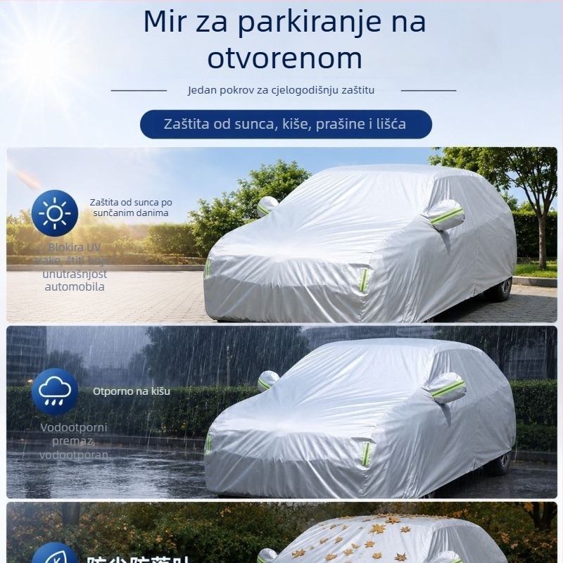 Navlaka za automobil od Oxford tkanine, potpuno pokrivanje, za sve sezone, toplinska izolacija i zaštita od sunca, zaštita od prašine