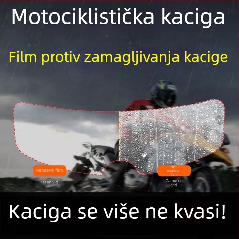 Nano-film za kacige motora, protiv magle i kiše, za kacige s punim licem i kacige s otvorenim licem