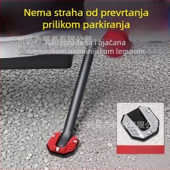 Proširena ploča za stopalo za motocikle i električna vozila s protukliznim rubom