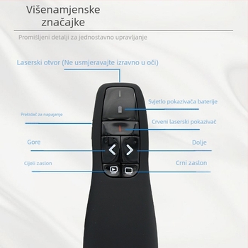 USB prezentator s infracrvenim laserom za PowerPoint — olovka za promjenu stranica tijekom prezentacija