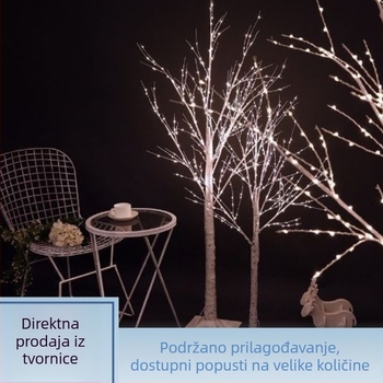 LED svjetla u obliku breze sa bakrenim žicom, božićna dekoracija i rasvjeta krajolika