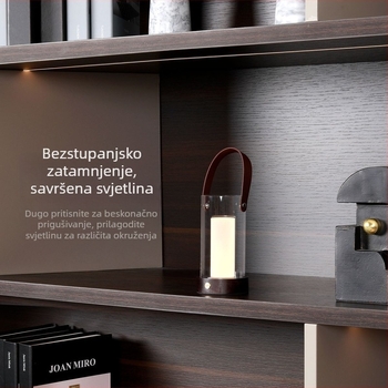 USB prilagodljiva lampica s 3D dizajnom svijeće, noćna svjetiljka za dječju sobu, ambijentalna lampa na noćnom ormariću