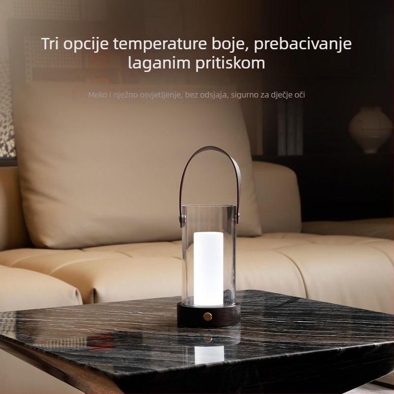 USB prilagodljiva lampica s 3D dizajnom svijeće, noćna svjetiljka za dječju sobu, ambijentalna lampa na noćnom ormariću