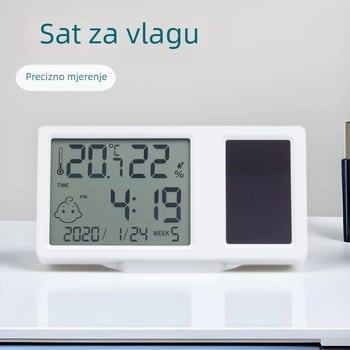 Mini digitalni mjerač temperature i vlage sa solarnim napajanjem, visoka preciznost za kućnu uporabu