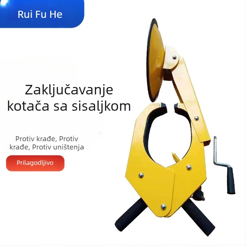 Brava za kotač s usisnom čašom za automobil – sustav protiv krađe