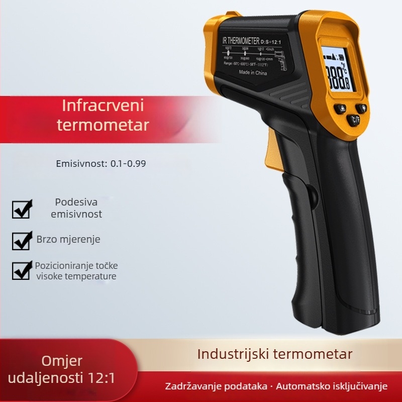 Infracrveni termometar za industrijsko ulje, HVAC i mjerenje temperature u kuhinji