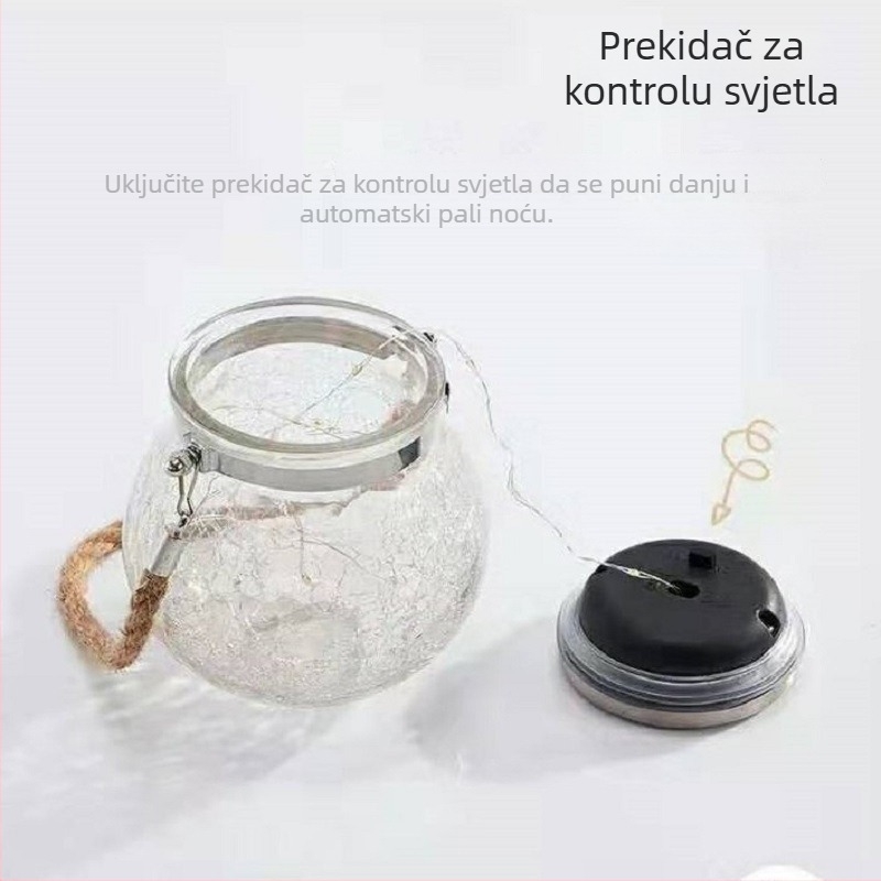 Solarna LED lampica za poklop Mason Jar – vodootporna, vanjska rasvjeta za dvorište i krajolik