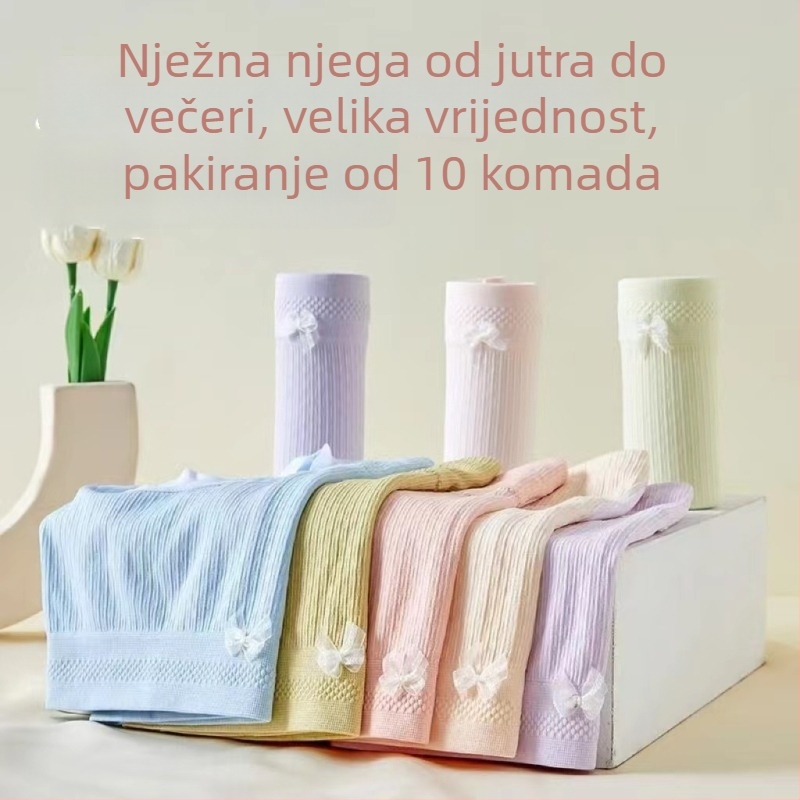 Ženske gaćice s srednjim do visokim strukom, bezšivne, mekana oblačno-slična tkanina, visoka elastičnost