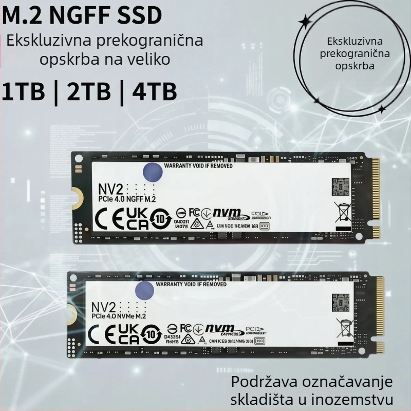NVMe M.2 SSD NV2 visoke brzine za prijenosna računala – 1TB/2TB/4TB