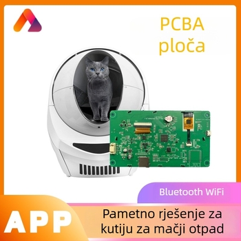 AI glasovno upravljana automatska zatvorena kutija za mačji pijesak s PCBA kontrolnom pločom