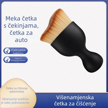 Četka za čišćenje izlaza automobilskog klima uređaja s mekanim dlačicama, uklanjanje prašine iz unutrašnjih pukotina automobila