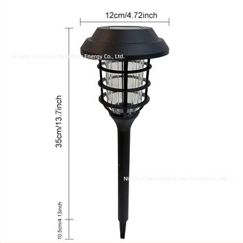 Solarne LED rasvjeta za vrt – vanjske plastične lampe za travu, dekorativno svjetlo na tlu za vrt i dvorište