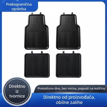 PVC prostirke za pod automobila, otporne na habanje, protuklizne, sigurne, univerzalna prilagodba svim modelima automobila, set od 4 komada