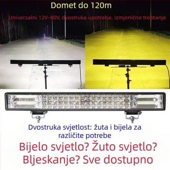 LED traka za automobil sa spot svjetlima i svjetlima uz šipku, 12–24V, velika svjetlost, visok/niži snop, strob svetlo