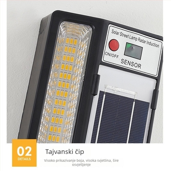 Solarnu LED lampa za pranje zida za vanjsku dekoraciju – vodootporan LED projektor za zidove i fasadne linije sa kontrolom svjetla