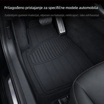 PVC prostirke za pod automobila, protuklizne, otporne na habanje, univerzalne, vodootporne, izrezljive, set od 3 komada