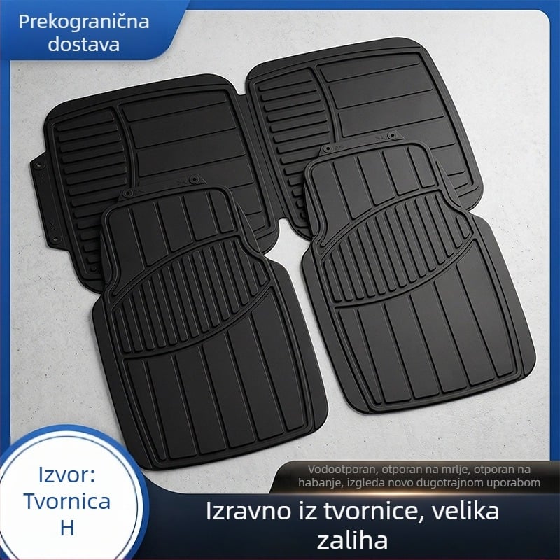 PVC prostirke za pod automobila, protuklizne, otporne na habanje, univerzalne, vodootporne, izrezljive, set od 3 komada
