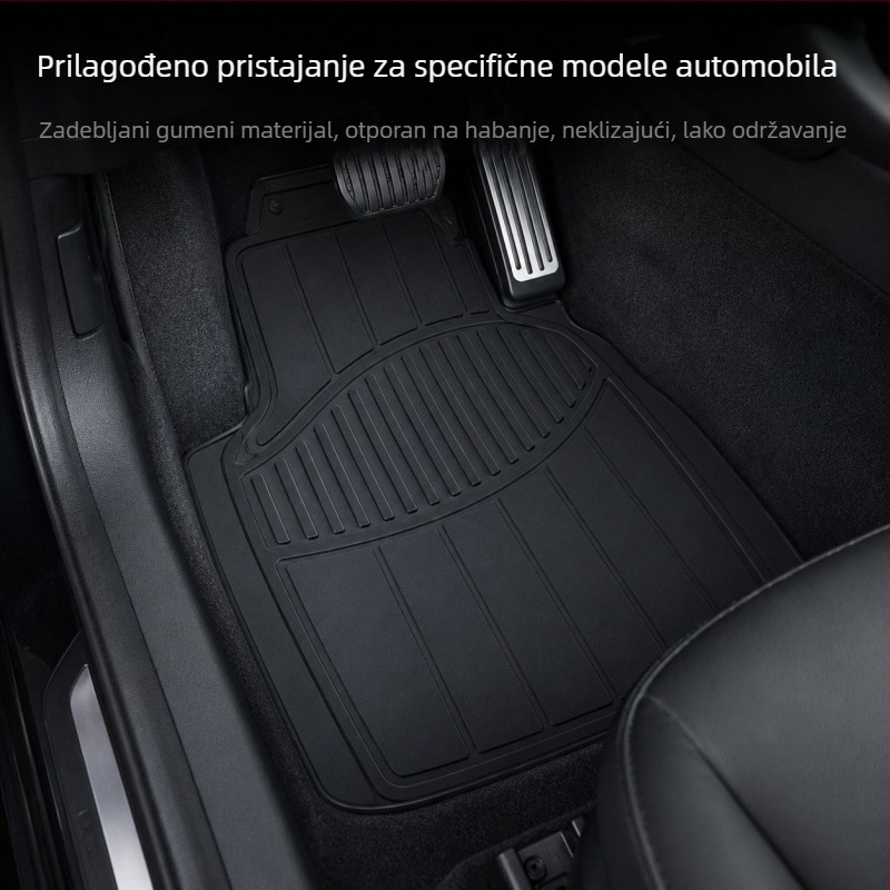 PVC prostirke za pod automobila, protuklizne, otporne na habanje, univerzalne, vodootporne, izrezljive, set od 3 komada