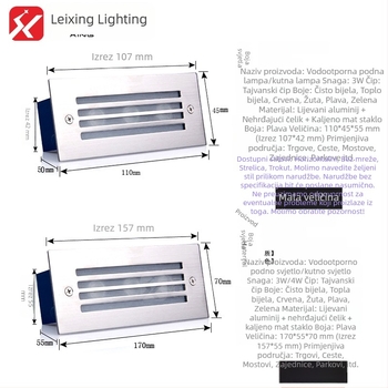 LED svjetla za stepenice, ugrađena vanjska svjetla uz zid, rasvjeta krajolika i bočnih zidova vile