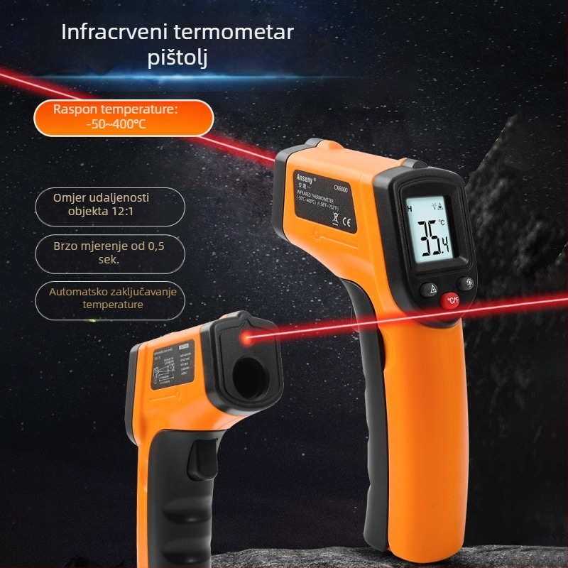 TMP121 infracrveni termometar, 50–400°C, nekontaktno mjerenje industrijske temperature