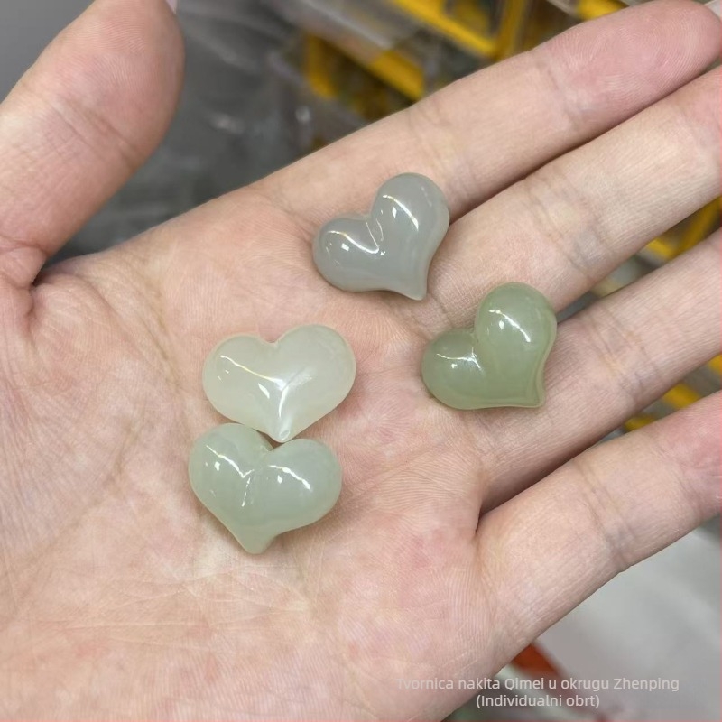 Hetian jade – privjesak u obliku breskve – Qinghai materijal – komponente za DIY narukvicu