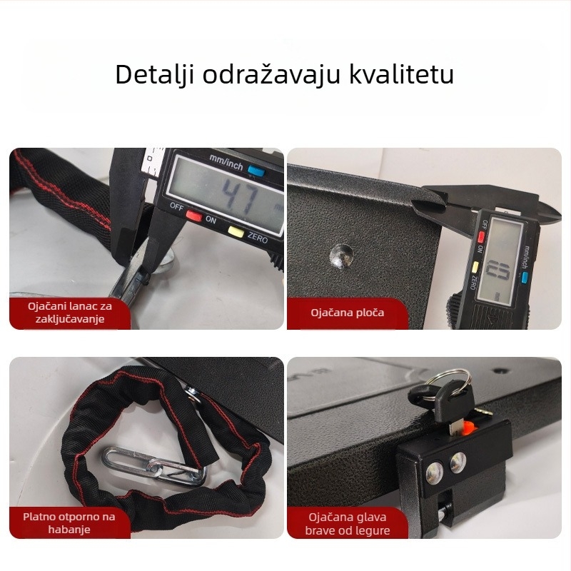 Brava za bateriju električnog vozila, podesiva debela brava za bateriju, brava protiv krađe, ojačani lančani katanc